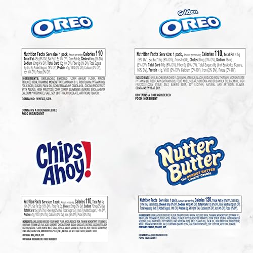 Oreo Original Cookies, Sweet & Crispy Chocolate Chip Snacks for Kids & Adults, Ideal for Snacking & Baking, 28 Snack Pa