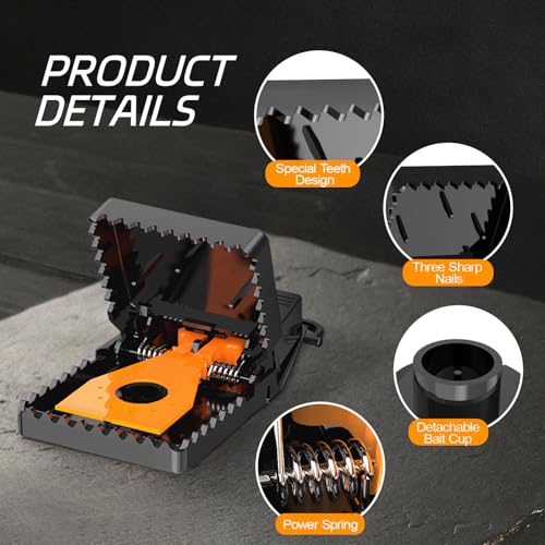 JOREST Fast Kill Snap Rat Traps for Home and Indoor Mice Control, Reusable Mousetrap Catcher for Small Rats
| JOREST Sn